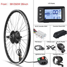 Load image into Gallery viewer, MXUS Electric Bike Conversion Kit Front Wheel Motor 350W E Bike Kit 48V 36V Rear Hub Motor 26" Bicycle BLDC Controller with LCD
