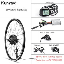 Load image into Gallery viewer, Electric Bike Conversion Kit 1500W Motor Wheel 48V 500W 1000W Ebike Kit Front/Rear Hub motor 350W 36V E Bike Motor 26 inch LCD3
