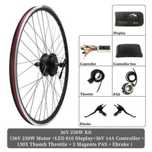 Load image into Gallery viewer, 2020 eBike Conversion Kit 48V 1500W 1000W 750W 36V 500W Front Rear e-bike e Bike Wheel Hub Motor Electric Bicycle Conversion Kit
