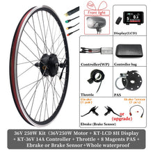 Load image into Gallery viewer, 2020 eBike Conversion Kit 48V 1500W 1000W 750W 36V 500W Front Rear e-bike e Bike Wheel Hub Motor Electric Bicycle Conversion Kit
