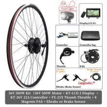 Load image into Gallery viewer, 2020 eBike Conversion Kit 48V 1500W 1000W 750W 36V 500W Front Rear e-bike e Bike Wheel Hub Motor Electric Bicycle Conversion Kit
