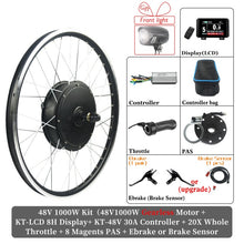 Load image into Gallery viewer, 2020 eBike Conversion Kit 48V 1500W 1000W 750W 36V 500W Front Rear e-bike e Bike Wheel Hub Motor Electric Bicycle Conversion Kit
