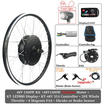 Load image into Gallery viewer, 2020 eBike Conversion Kit 48V 1500W 1000W 750W 36V 500W Front Rear e-bike e Bike Wheel Hub Motor Electric Bicycle Conversion Kit
