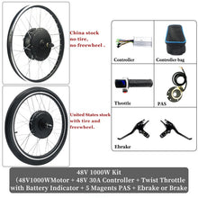 Load image into Gallery viewer, 2020 eBike Conversion Kit 48V 1500W 1000W 750W 36V 500W Front Rear e-bike e Bike Wheel Hub Motor Electric Bicycle Conversion Kit
