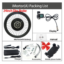 Load image into Gallery viewer, Jueshuai iMotor 3.0 Ebike Conversion Kit 36V 350W Front Brushless Motor 24'' 26'' 700C 29'' Electric Bicycle Kit Bluetooth Ebike
