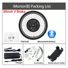 Load image into Gallery viewer, Jueshuai iMotor 3.0 Ebike Conversion Kit 36V 350W Front Brushless Motor 24'' 26'' 700C 29'' Electric Bicycle Kit Bluetooth Ebike
