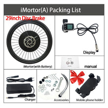 Load image into Gallery viewer, Jueshuai iMotor 3.0 Ebike Conversion Kit 36V 350W Front Brushless Motor 24'' 26'' 700C 29'' Electric Bicycle Kit Bluetooth Ebike
